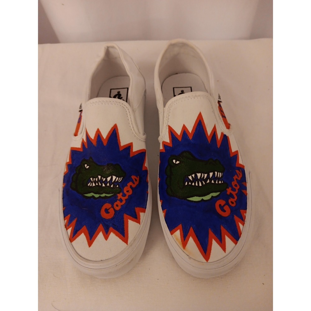 Gator Vans Womens Size 9.5 New Wo Box Handpainted Unique